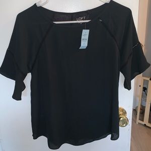 Loft Black Blouse NWT